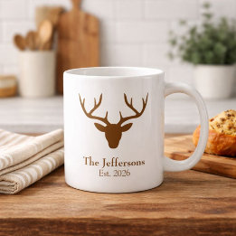 Country Decor deer head Coffee Mug