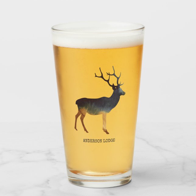 Country Deer Glass (Front Filled)