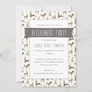 Country Deer Retirement Party Invitation