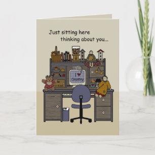 Country Desk Thinking of you Card