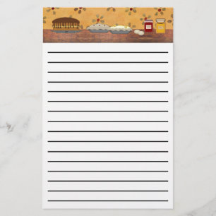 Country Desserts Thick Line Stationery