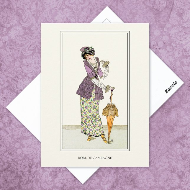 Country Dress French Journal des Dames  Postcard (Creator Uploaded)