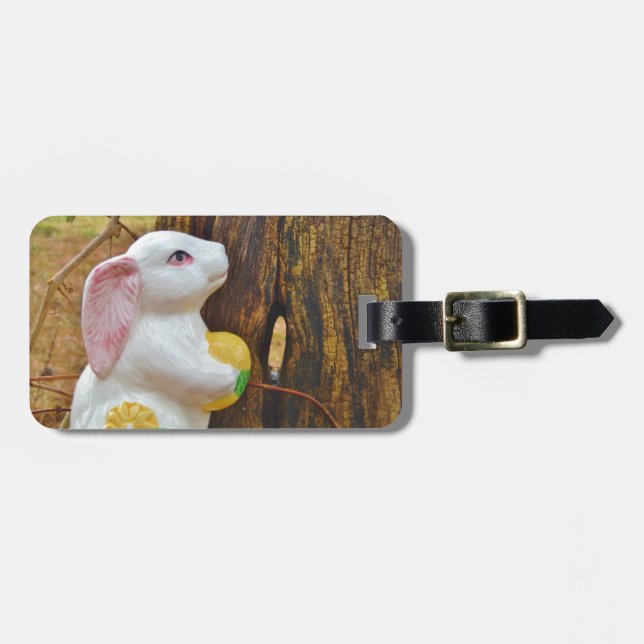 Country Easter Bunny Luggage Tag (Front Horizontal)