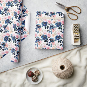 Country Elegance in Navy Wrapping Paper