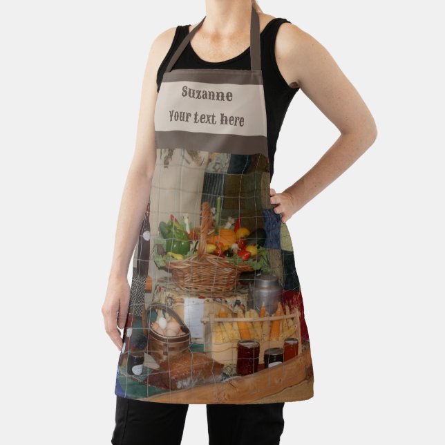 Country Fair Farm Harvest Display Personalised Apron (Insitu)