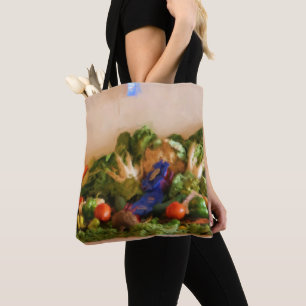 Country Fair Vegetable Prize Pastel Painting Tote Bag