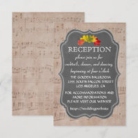 Country Fall Music Sheet Reception Enclosure