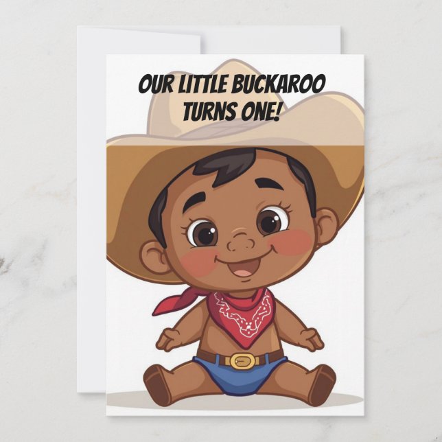 Country Farm Baby Birthday Invitation (Front)