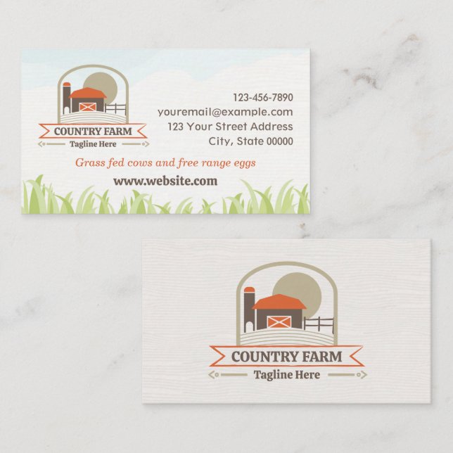 Country Farm Business Card (Front/Back)