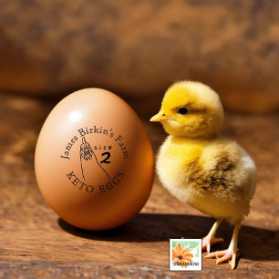 country farm chicken coop KETO EGGS with size Rubber Stamp