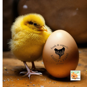 country farm chicken coop personalised name rubber stamp