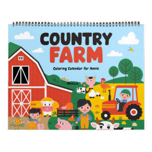 Country Farm Colouring Calendar