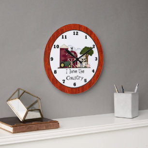 Country Farm fun wall clock