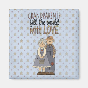 Country Farm Grandparents Love Fridge Magnet