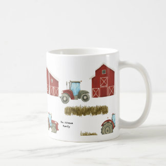 Country Farm Life Tractor Hay Bales Coffee Mug