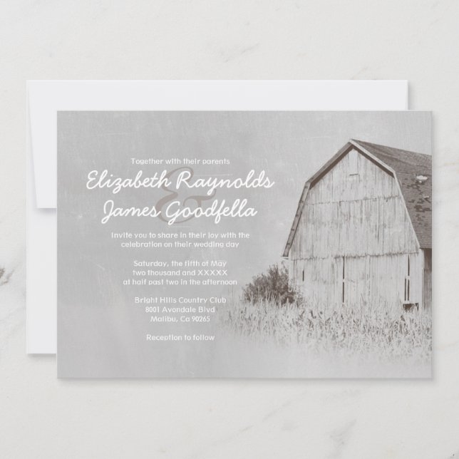 Country Farm Wedding Invitations (Front)