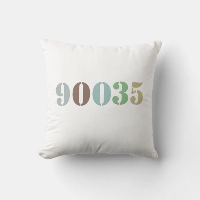 Country Farmhouse Housewarming Dorm Gift Zip Code  Cushion (Front)