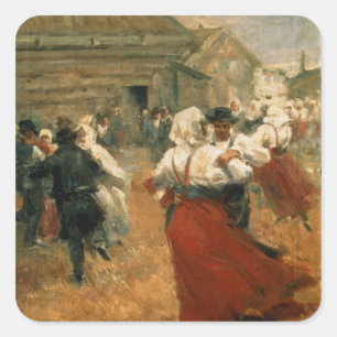 Country Festival, 1890s Square Sticker