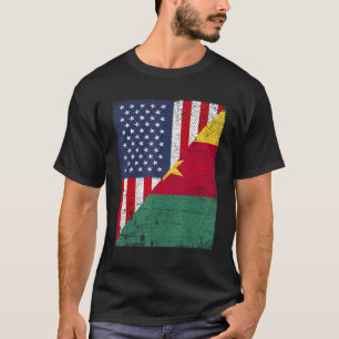 Country Flag  Half USA Half Cameroon T-Shirt