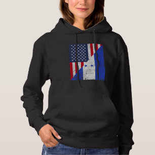 Country Flag Half USA Half Honduras Hoodie