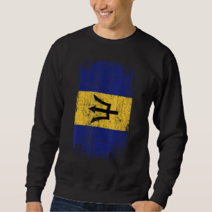 Country Flag Souvenir Grunge Flag Barbados Sweatshirt