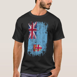 Country Flag Souvenir Grunge Flag Fiji T-Shirt