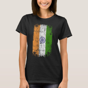 Country Flag Souvenir Grunge Flag India T-Shirt