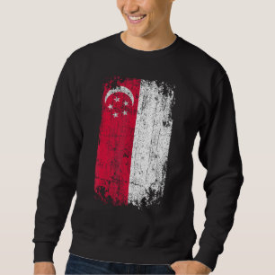 Country Flag Souvenir Grunge Flag Singapore Sweatshirt