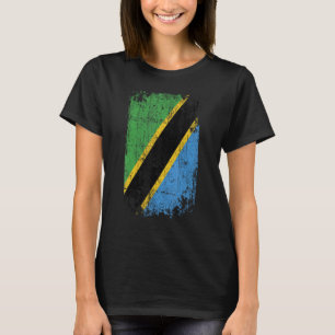Country Flag Souvenir Grunge Flag Tanzania T-Shirt
