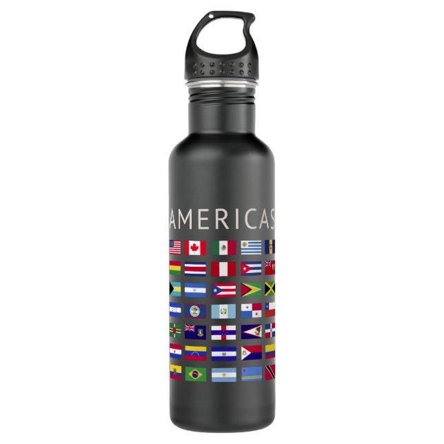 Country Flags Americas National Flags America 710 Ml Water Bottle (Front)