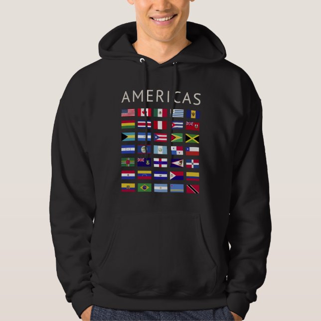 Country Flags Americas National Flags America Hoodie (Front)