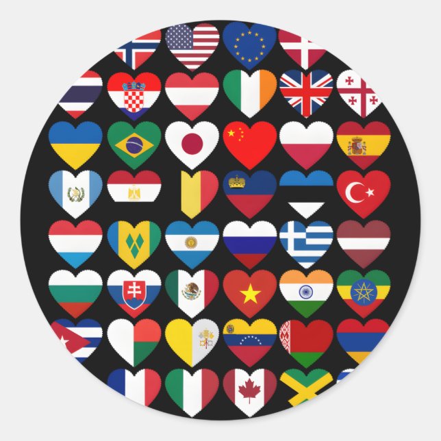 Country Flags Of The World Classic Round Sticker (Front)