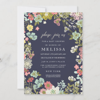 Country Floral Garden BABY Shower Invite