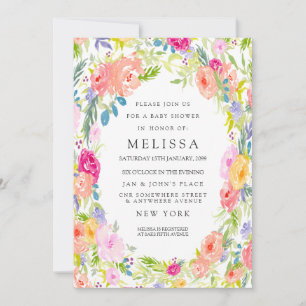 Country Floral Garden BABY Shower Invite