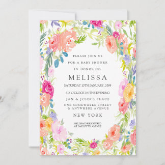 Country Floral Garden BABY Shower Invite