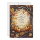 Country Floral Pumpkin Scrip Wedding