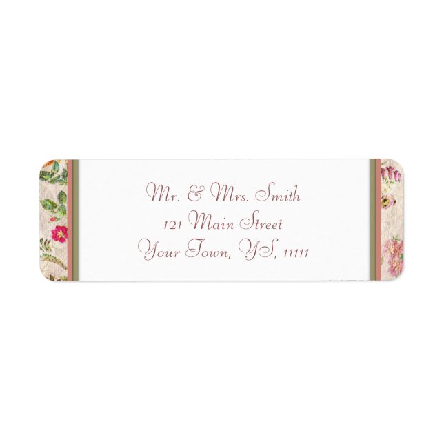 Country Floral Return Address Label (Front)