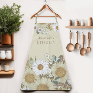 Country Floral Women's Name Apron