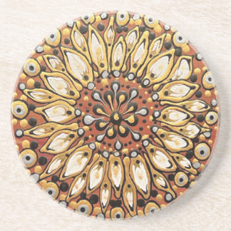 Country Flower on Cedar Coaster