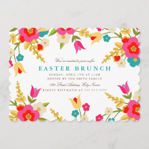 Country Flowers Easter Invite
