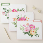 Country Flowers Watercolor Floral Pattern