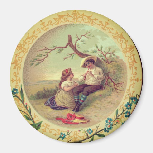 Country Flute Player Magnet (Front)