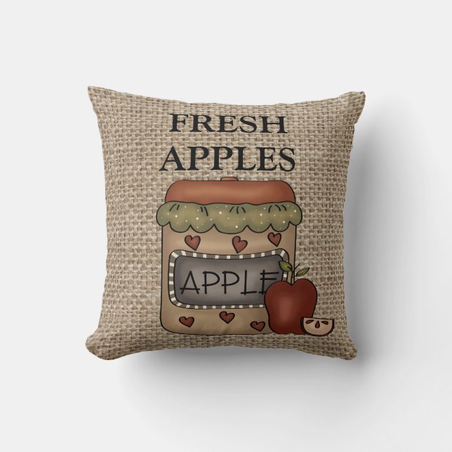 Country Fresh Apples Cushion (Front)