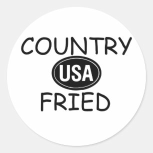 Country Fried Classic Round Sticker