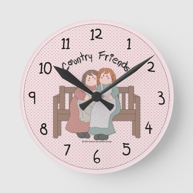 Country Friends Wall Clock (Front)