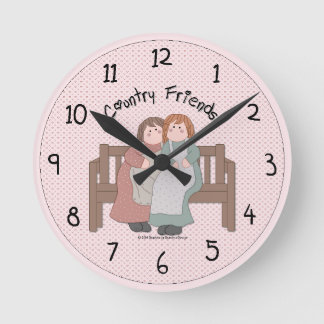 Country Friends Wall Clock
