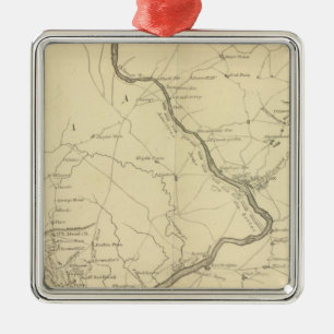 Country from Rariton River in East Jersey Metal Tree Decoration