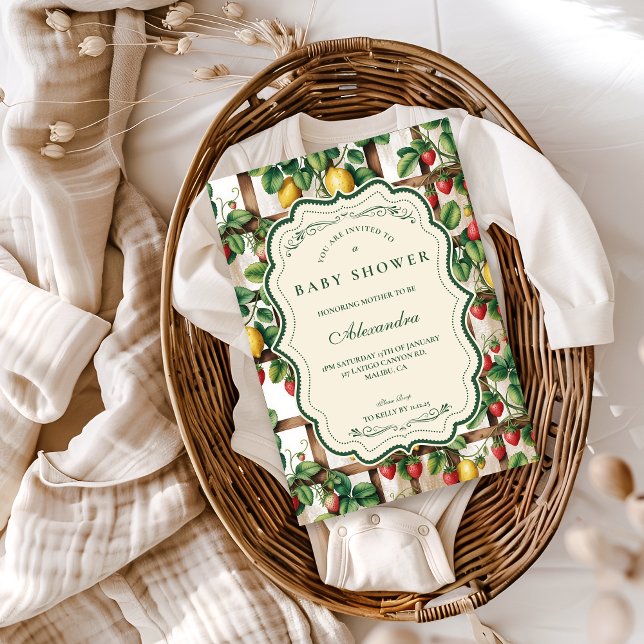 Country Fruit Garden Baby Shower Invitation (Creator Uploaded)