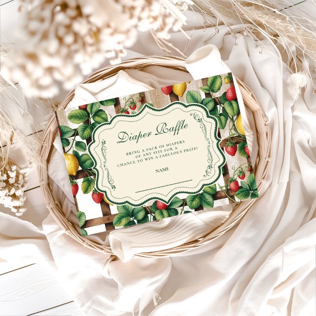 Country Fruit Garden Diapper Raffle Enclosure Card (Creator Uploaded)