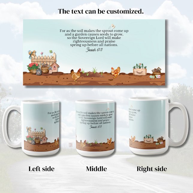Country Garden Blessings Coffee Mug (Country Garden mugs display of all sides.)